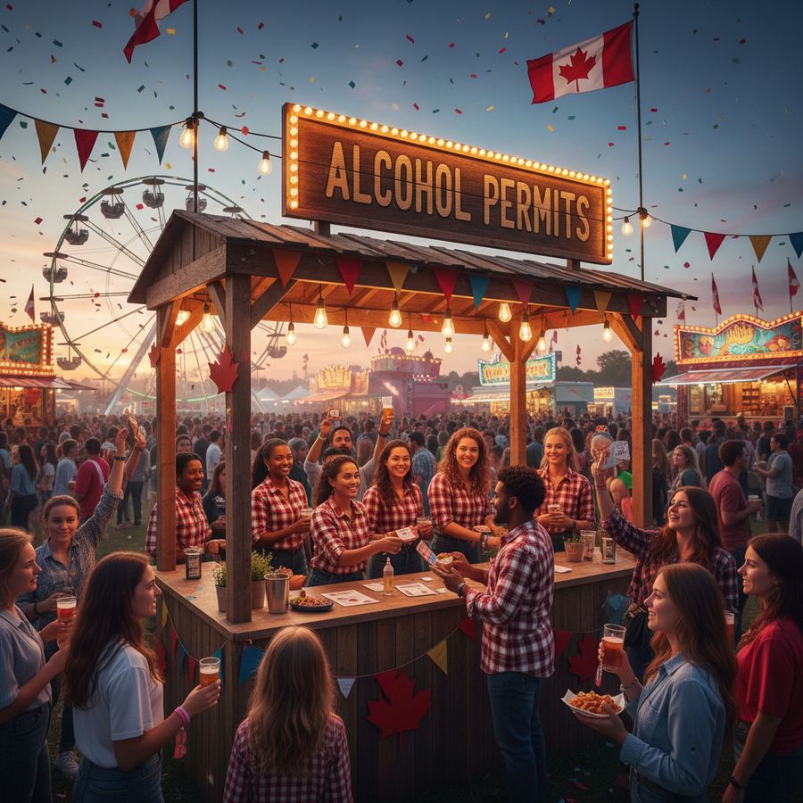 Licensed area at a Canadian festival
