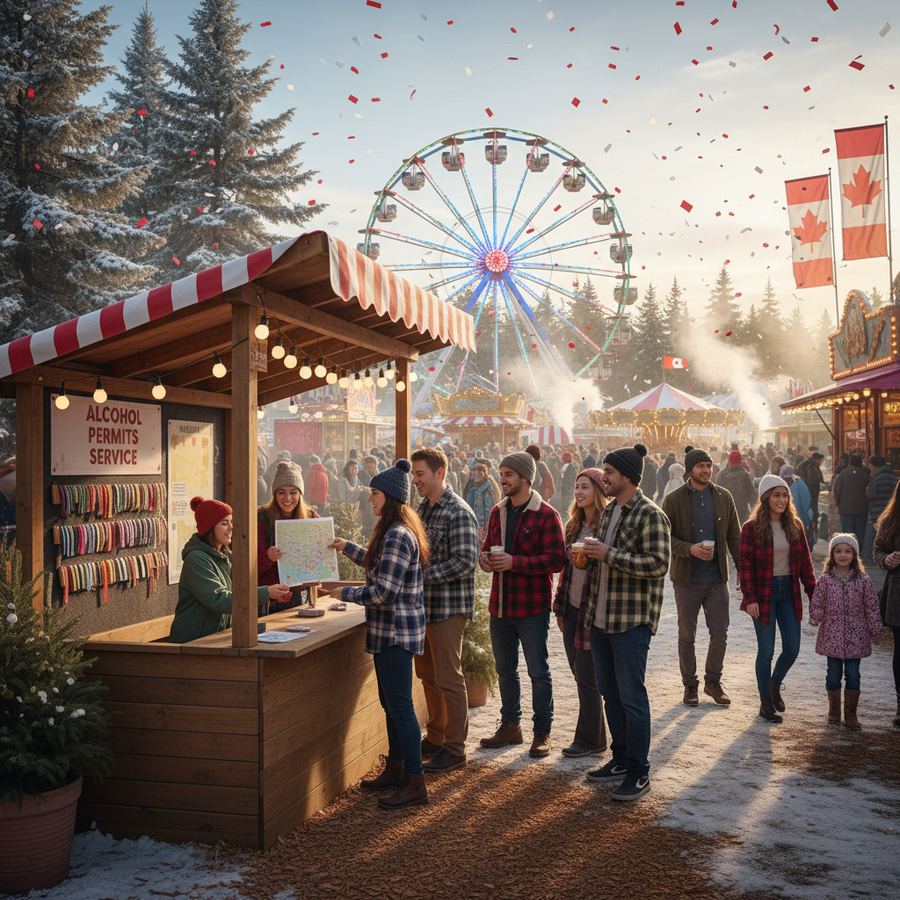 Alcohol service at a Canadian event