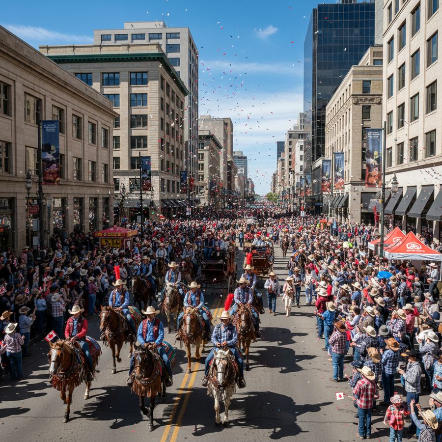 Calgary Stampede Parade through downtown