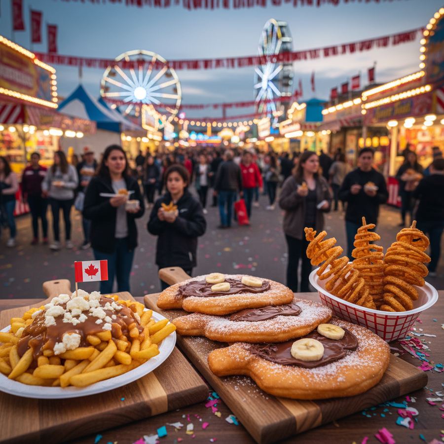 Classic carnival food items