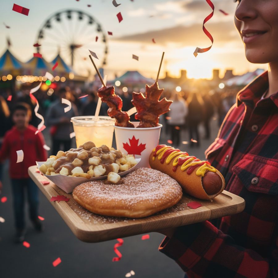 Carnival food at a Canadian fair
