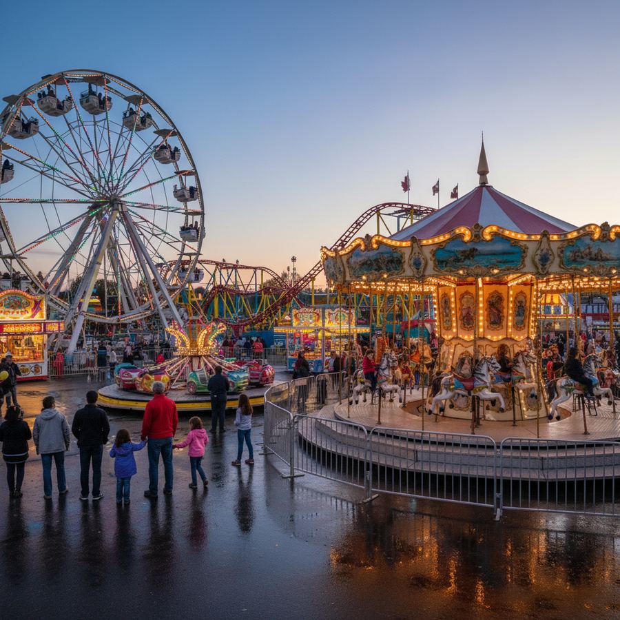 Family rides at a Canadian fair