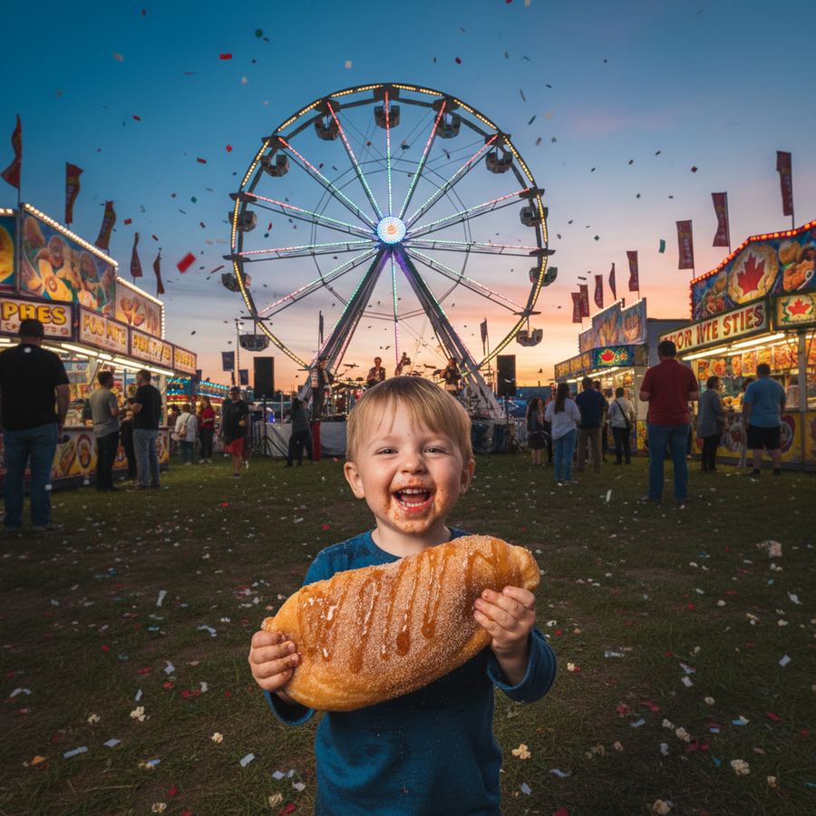 Carnival food at a Canadian fair