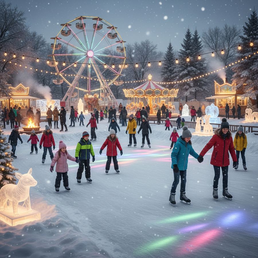Speed skating at Wintershines Saskatoon