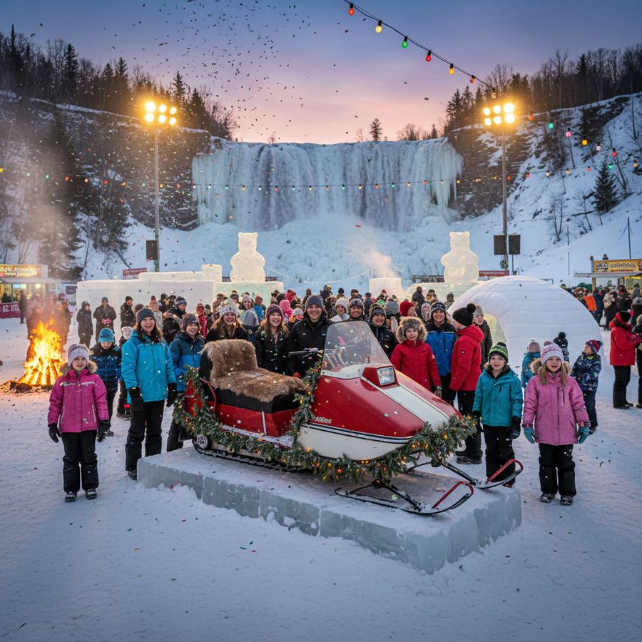 Snowmobile events at Onaping Falls Winter Carnival