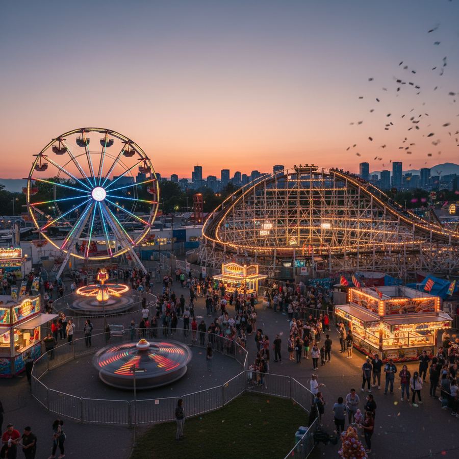 Playland rides at the PNE