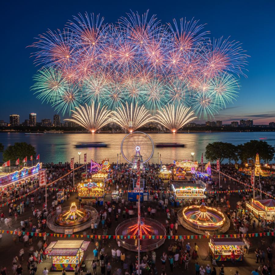 Fireworks at Riverview Winter Carnival