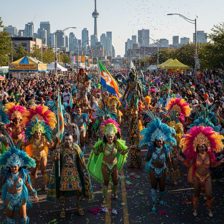 Crowd enjoying Toronto Caribbean Carnival