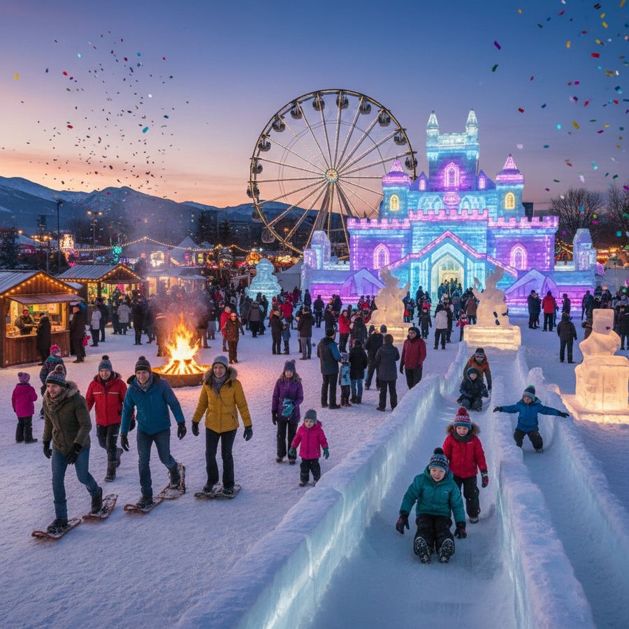 Winter carnival activities in Canada